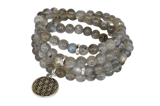 Labradorite Beads Mala Bracelet