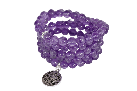 Amethyst Beads Mala Bracelet.