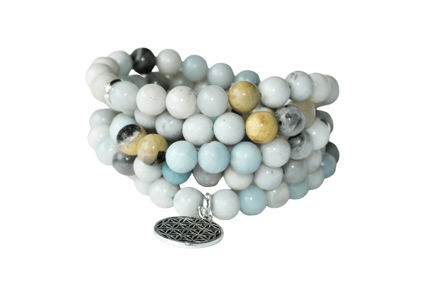 Multi Amazonite Beads Mala Bracelet