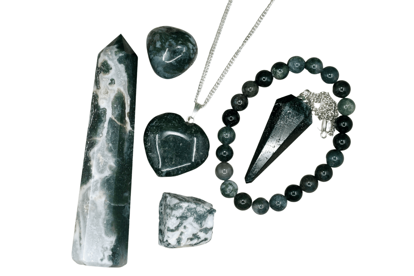 Moss Agate Crystal Gift Sets