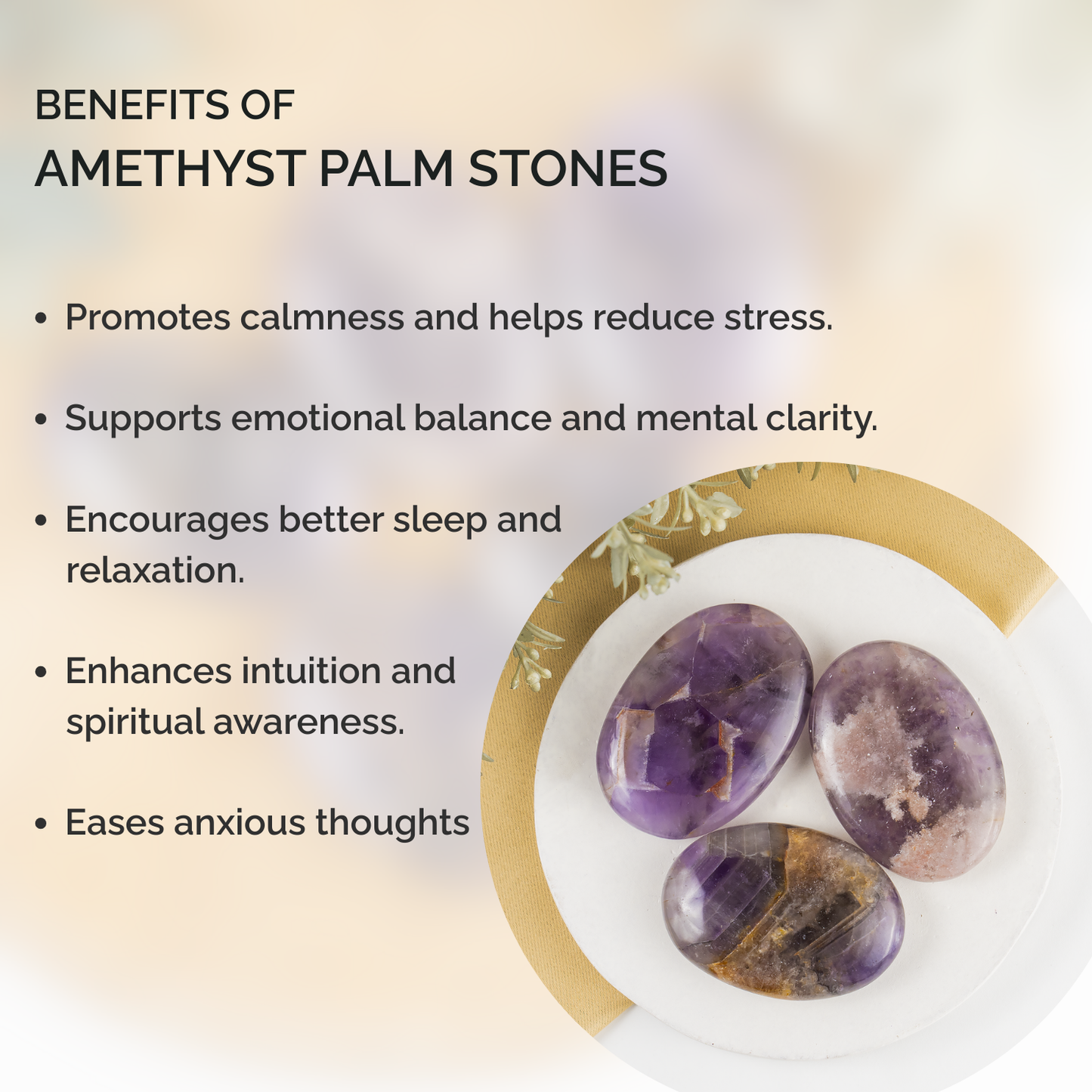 1kg Amethyst Palm Stones (6-8Pcs)