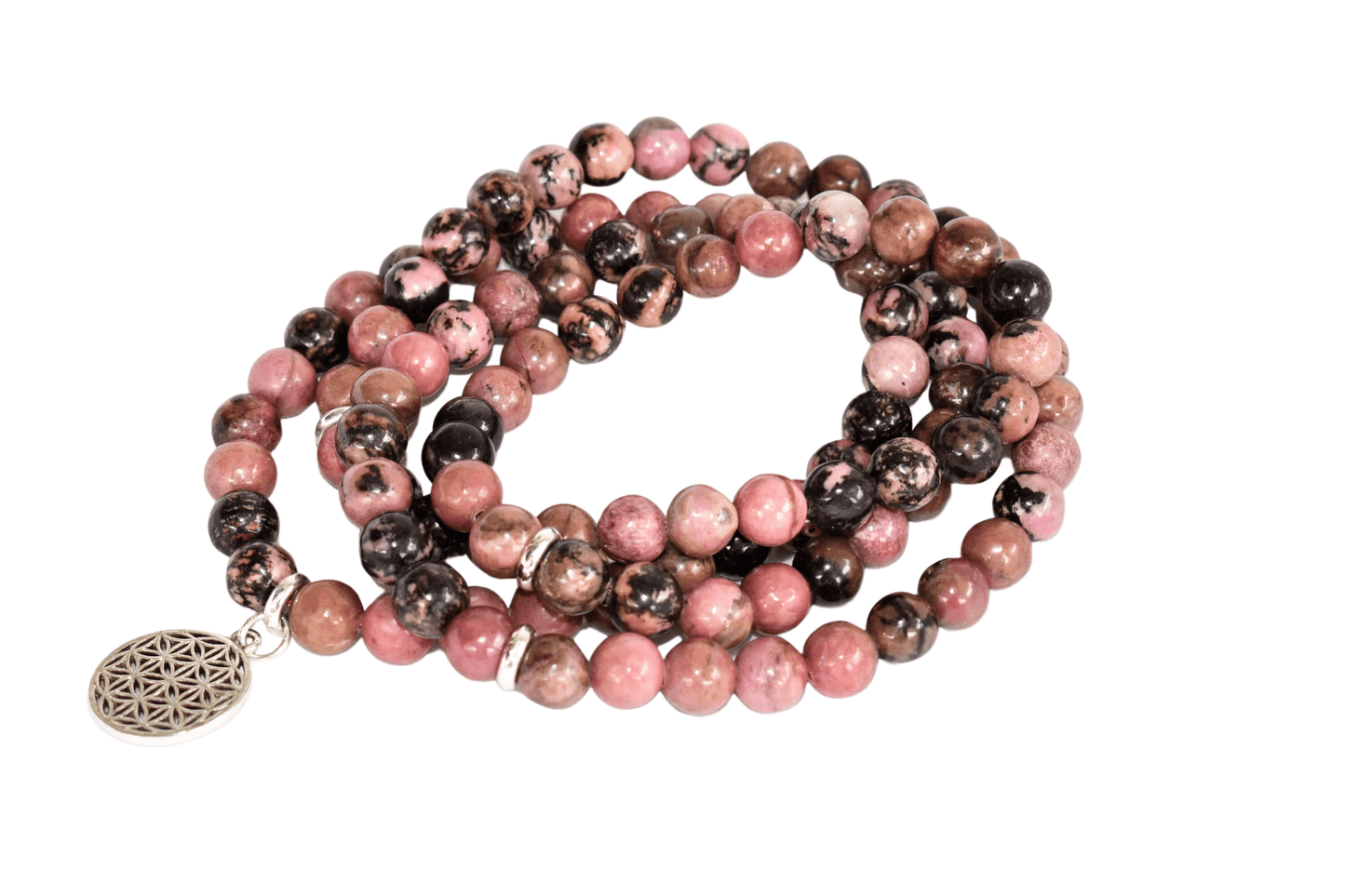Rhodonite Beads Mala Bracelet