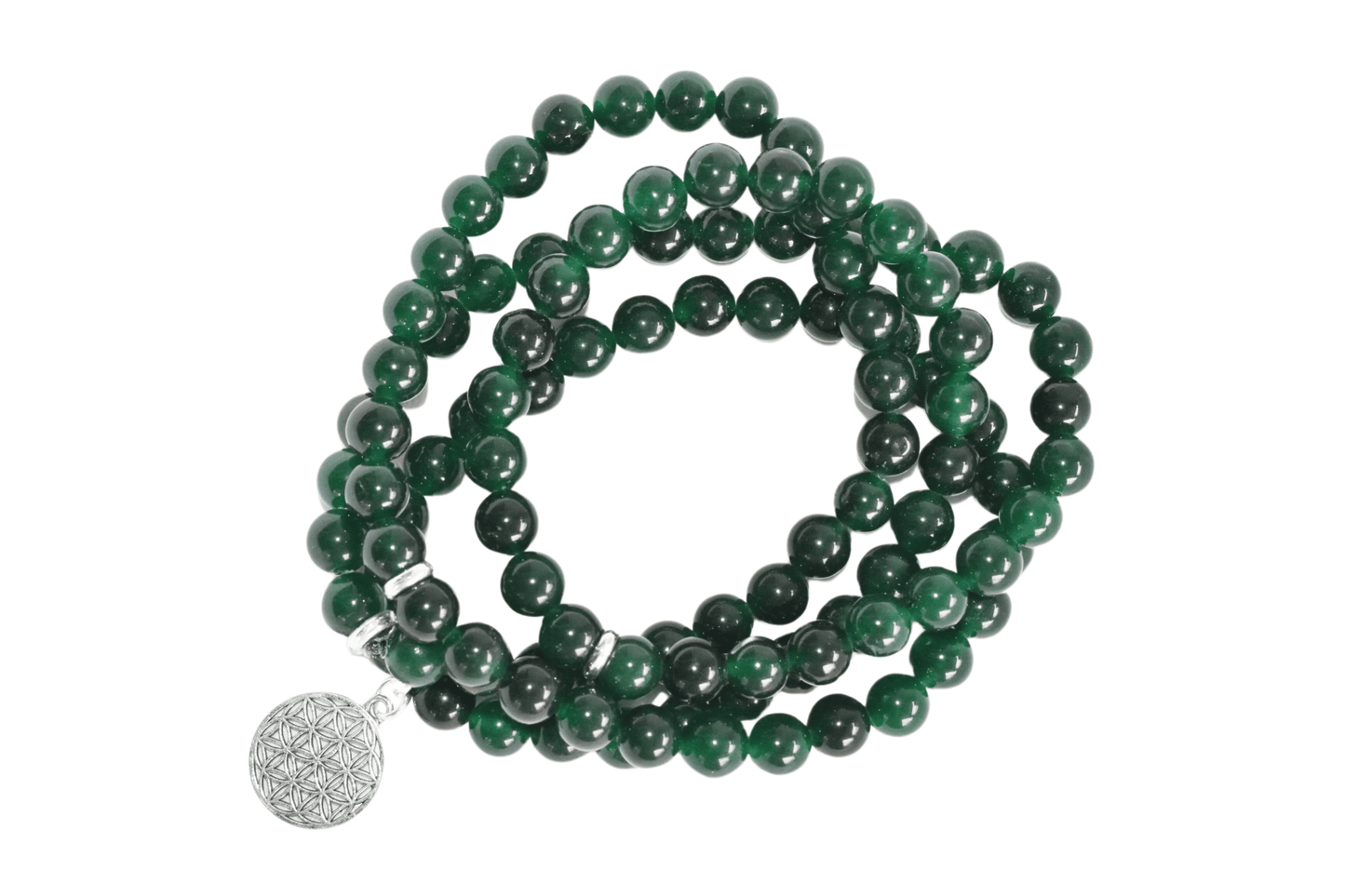 Green Jade Beads Mala Bracelet