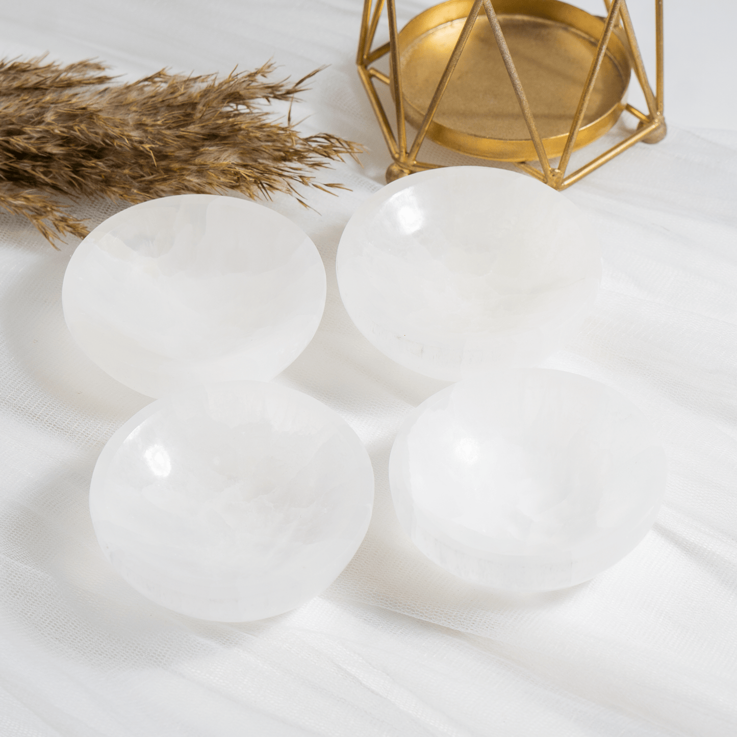 4-Inch Selenite Crystal Charging Bowl | Crystal Cleansing Dish | Energy Cleansing & Charging Bowl