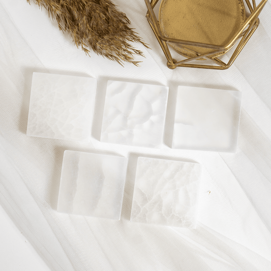 2.5-Inch Selenite Charging Plate | Crystal Coaster | Crystal Cleansing & Altar Tool