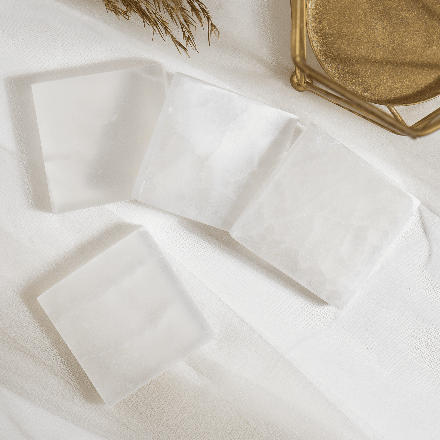 2.5-Inch Selenite Charging Plate | Crystal Coaster | Crystal Cleansing & Altar Tool