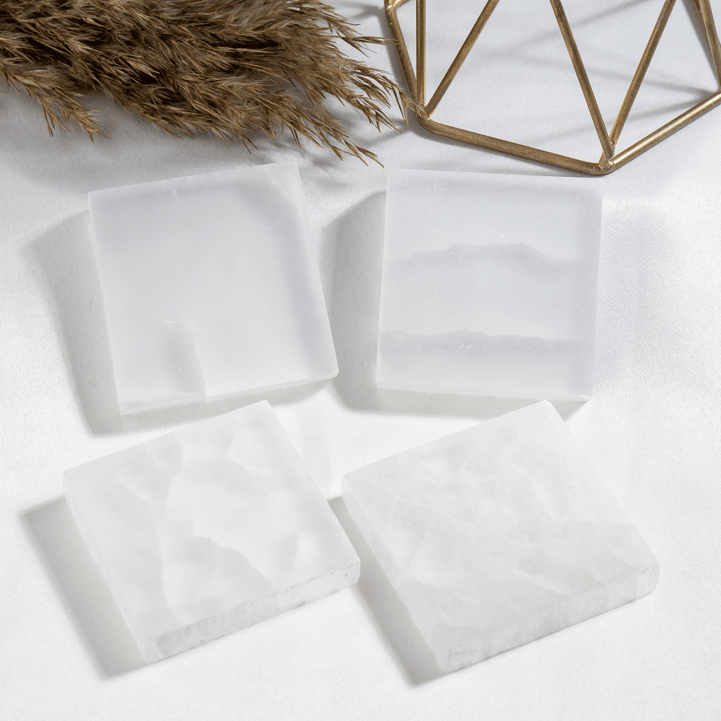 2.5-Inch Selenite Charging Plate | Crystal Coaster | Crystal Cleansing & Altar Tool