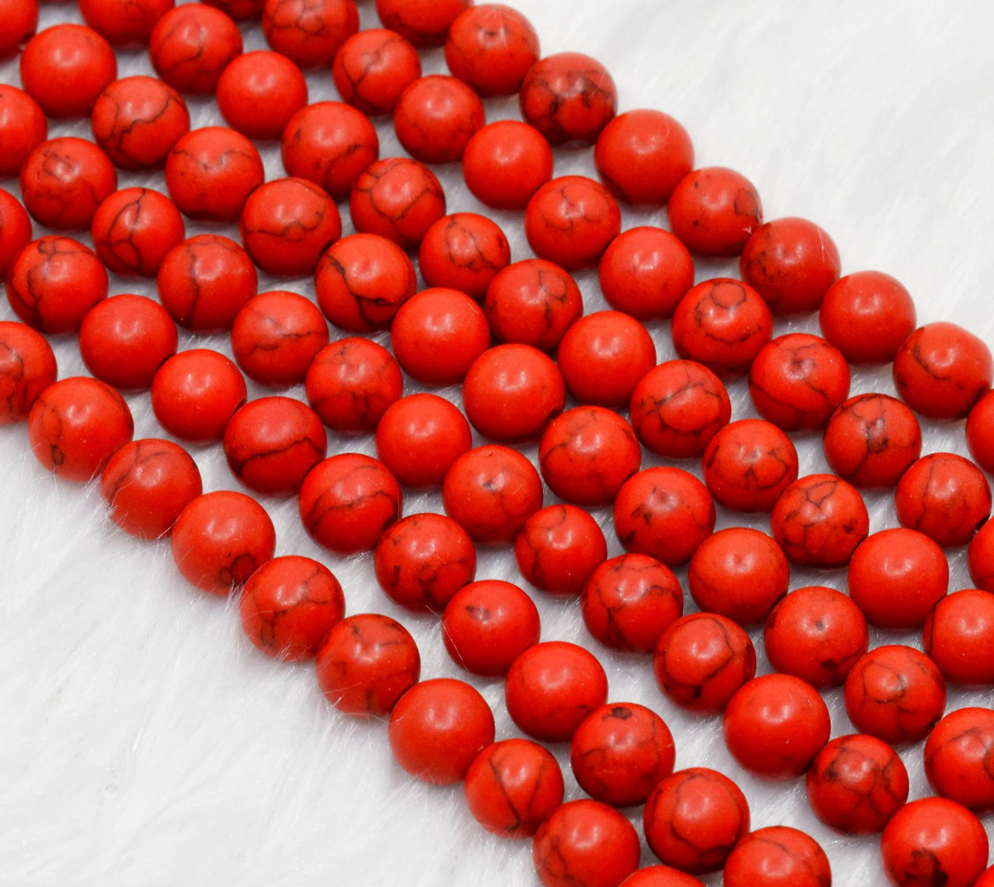 Red Howlite Gemstone Beads