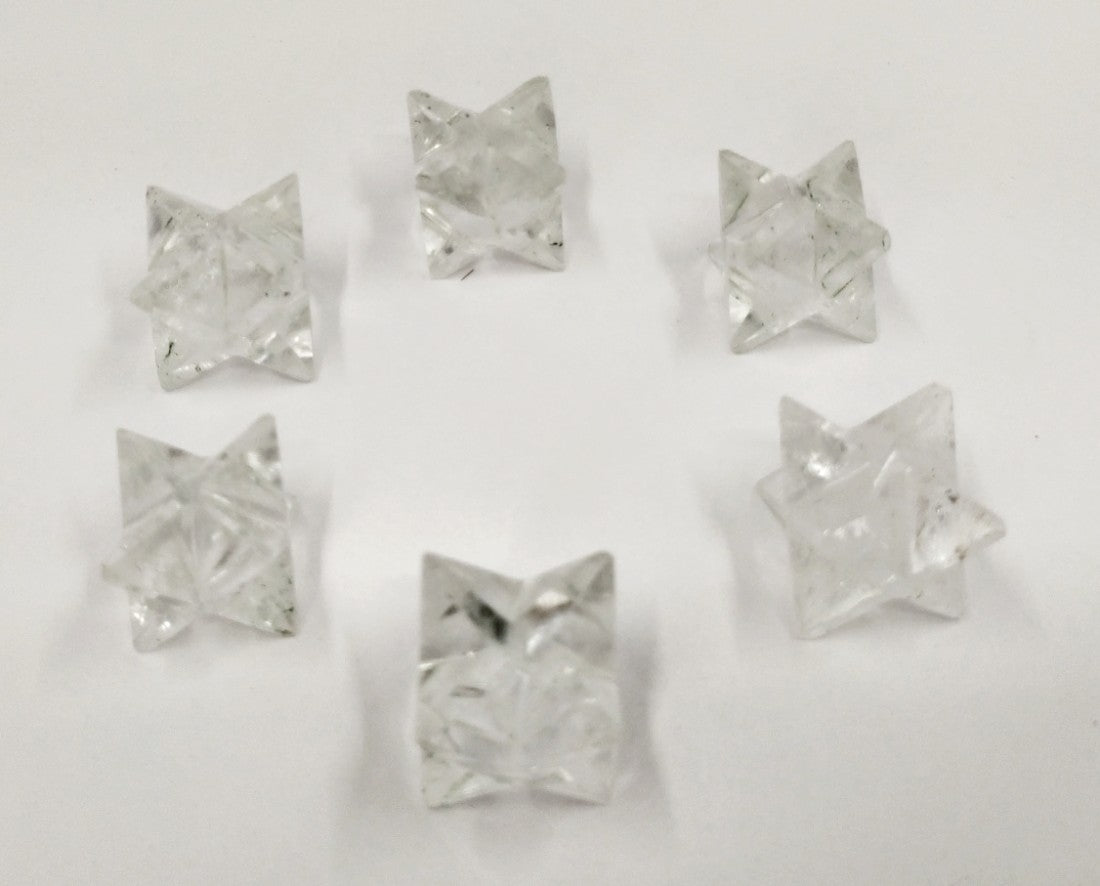 Clear Quartz Merkaba Stars