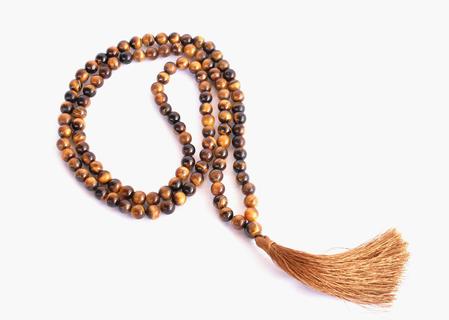 Tiger Eye Mala with 108 Prayer Beads, Buddhist Mala use for Meditation & Jap