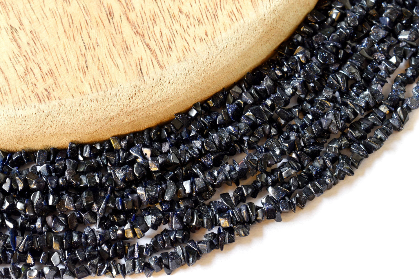 Uncut Blue Sandstone Crystal Chip Beads