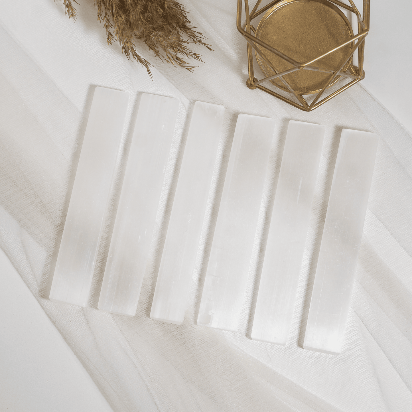 6 inch Selenite Charging Plate, Polished Selenite Slab, Selenite Charging Bar for cleansing meditation Crystal