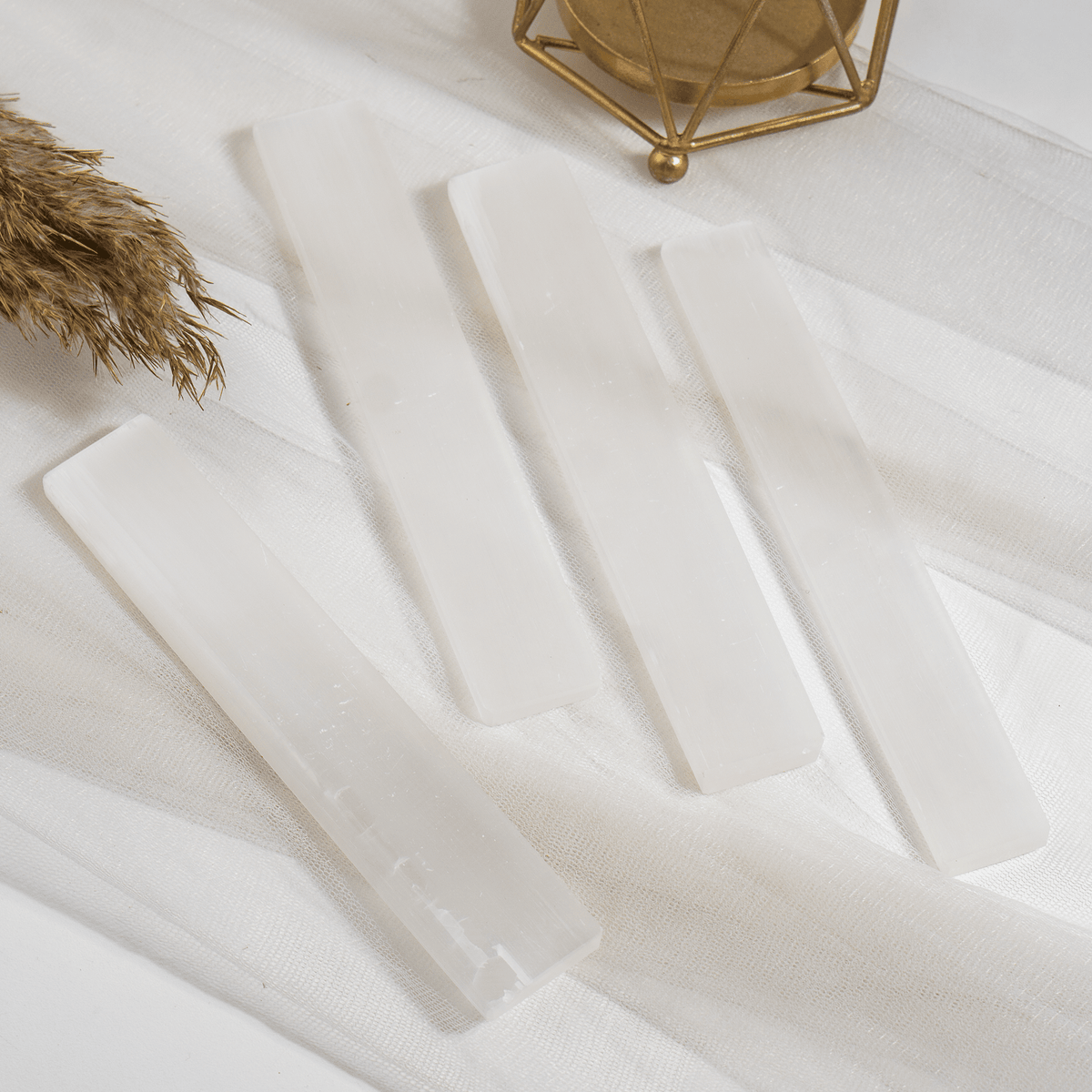 6 inch Selenite Charging Plate, Polished Selenite Slab, Selenite Charging Bar for cleansing meditation Crystal
