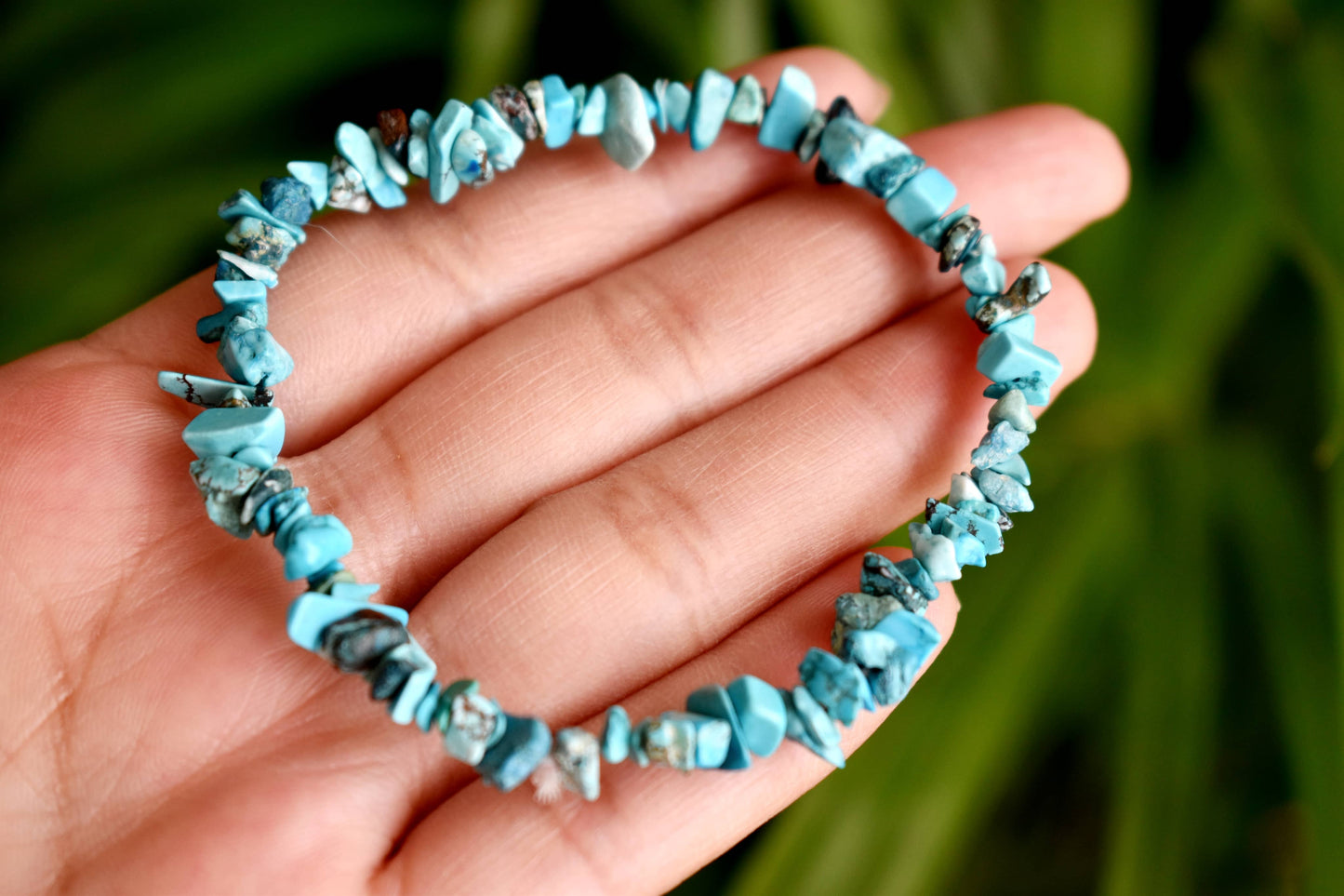 Turquoise Gemstone Chip Bracelet