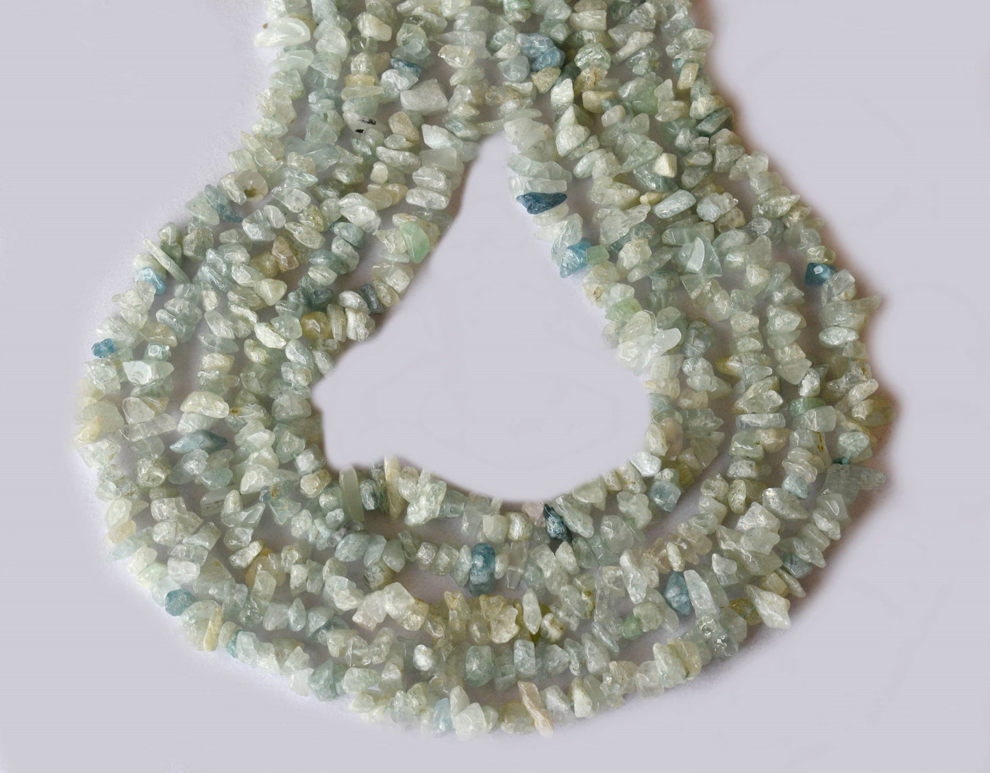 Uncut Amazonite Crystal Chip Beads