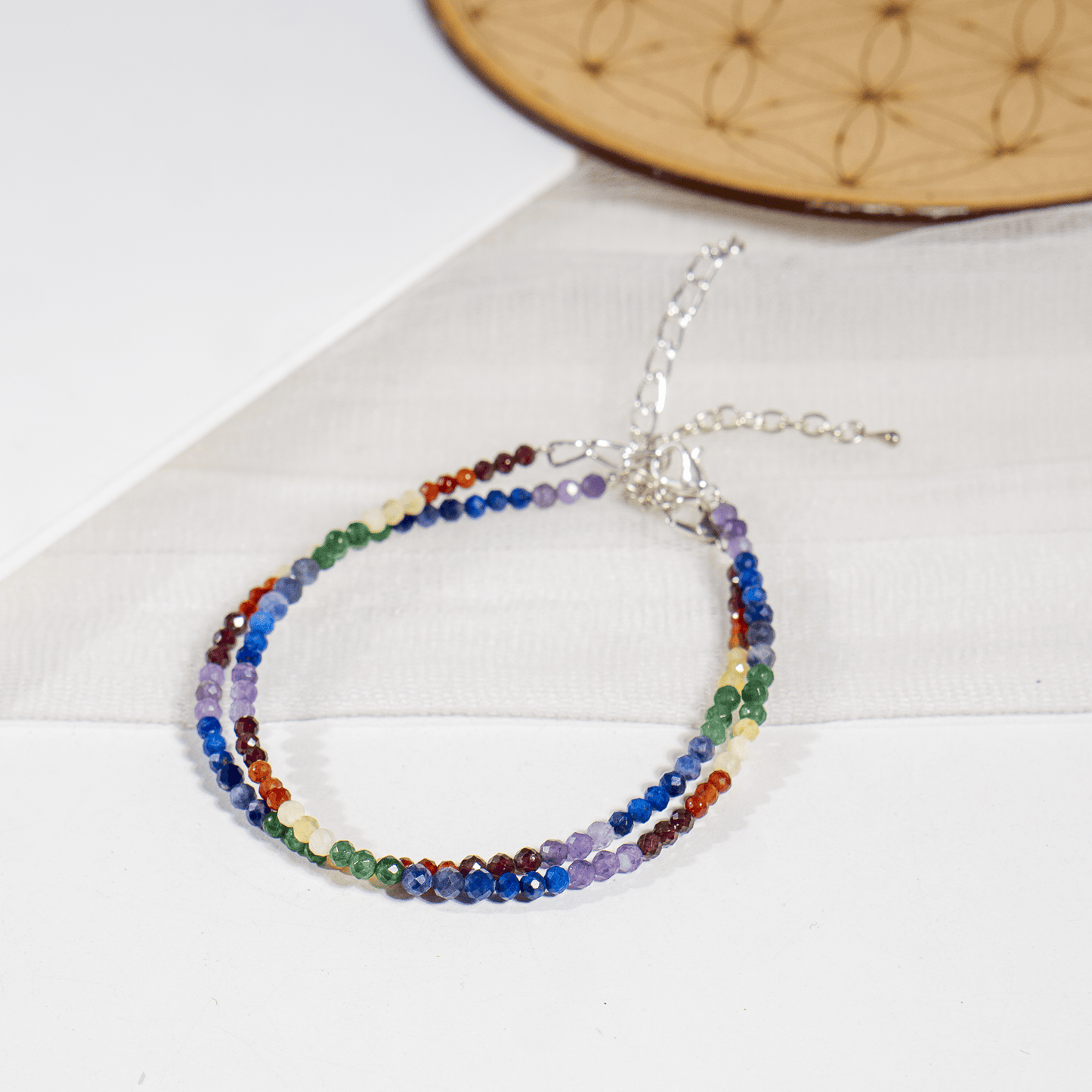 7 Chakra Crystal Anklet | Natural Healing Crystal Anklet | Energy Protection & Spiritual Jewelry