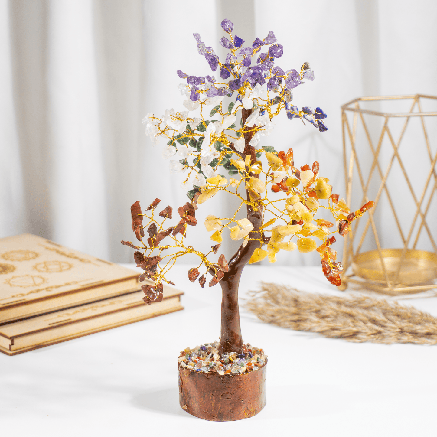 7 Chakra Crystal Tree With 300 Natural Crystal Chips