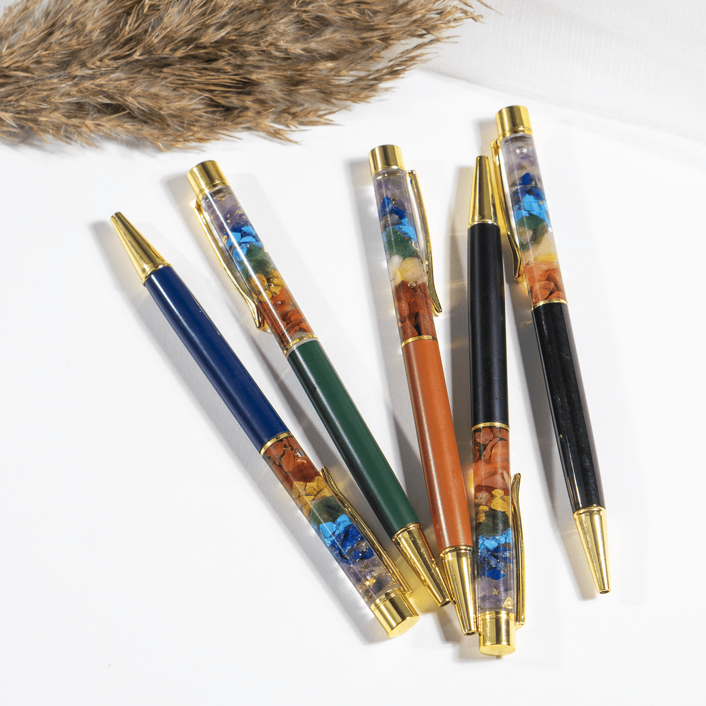 7 Chakra Crystal Pen | Gemstone Ballpoint Pen | Manifestation & Mindful Writing