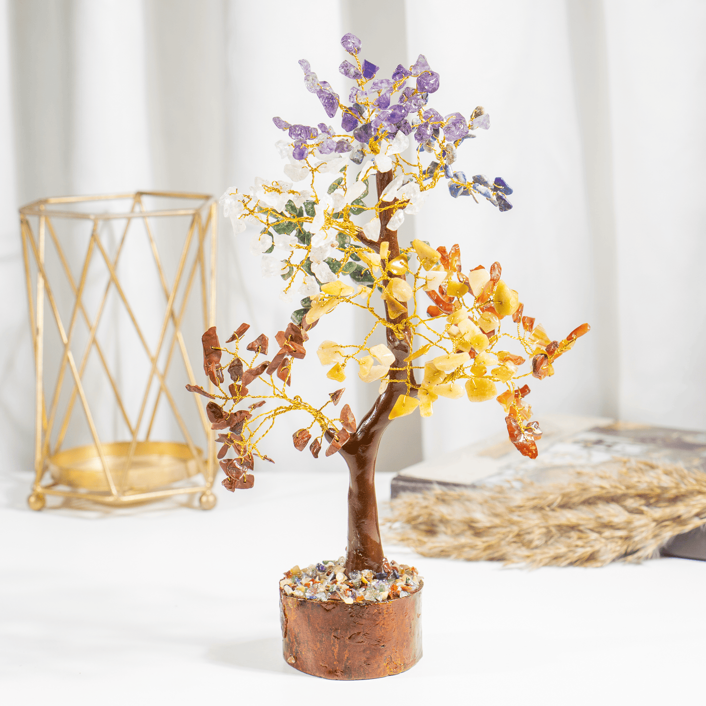 7 Chakra Crystal Tree With 300 Natural Crystal Chips