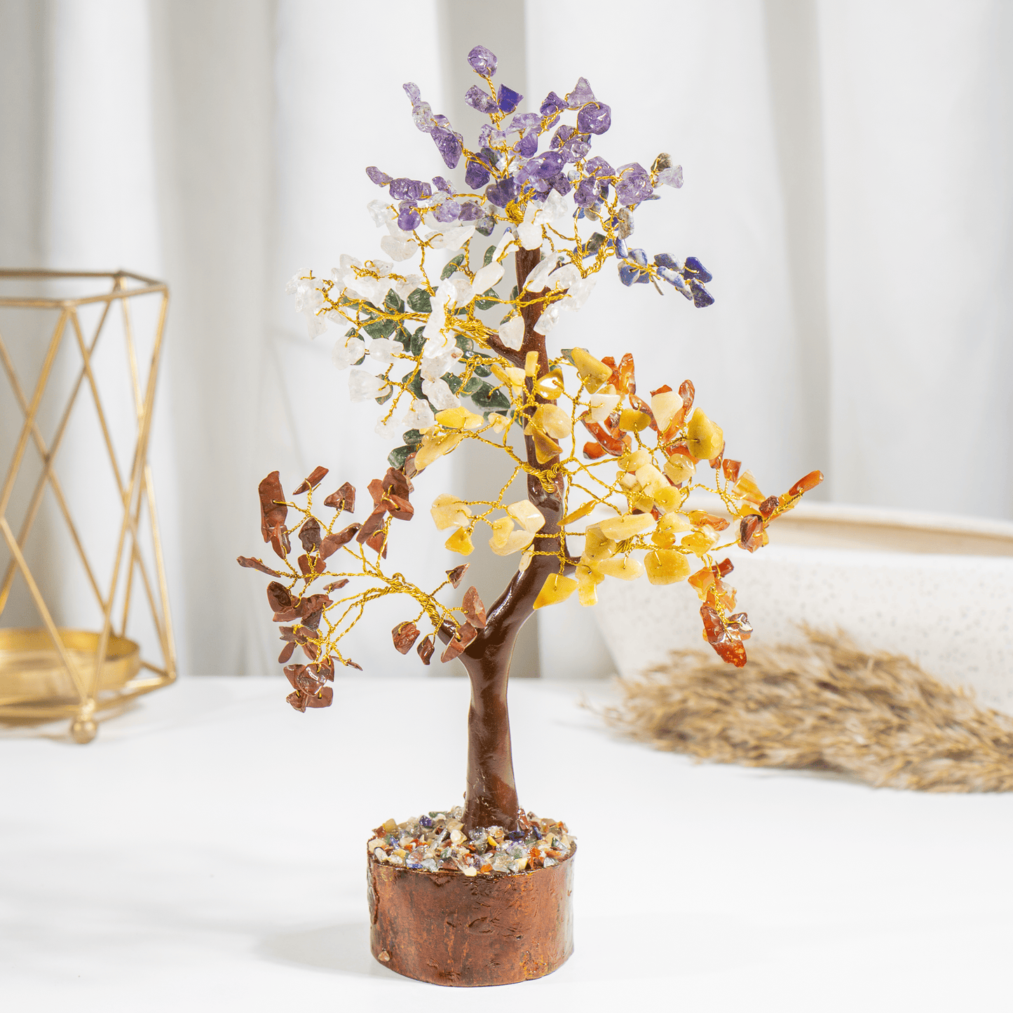 7 Chakra Crystal Tree With 300 Natural Crystal Chips