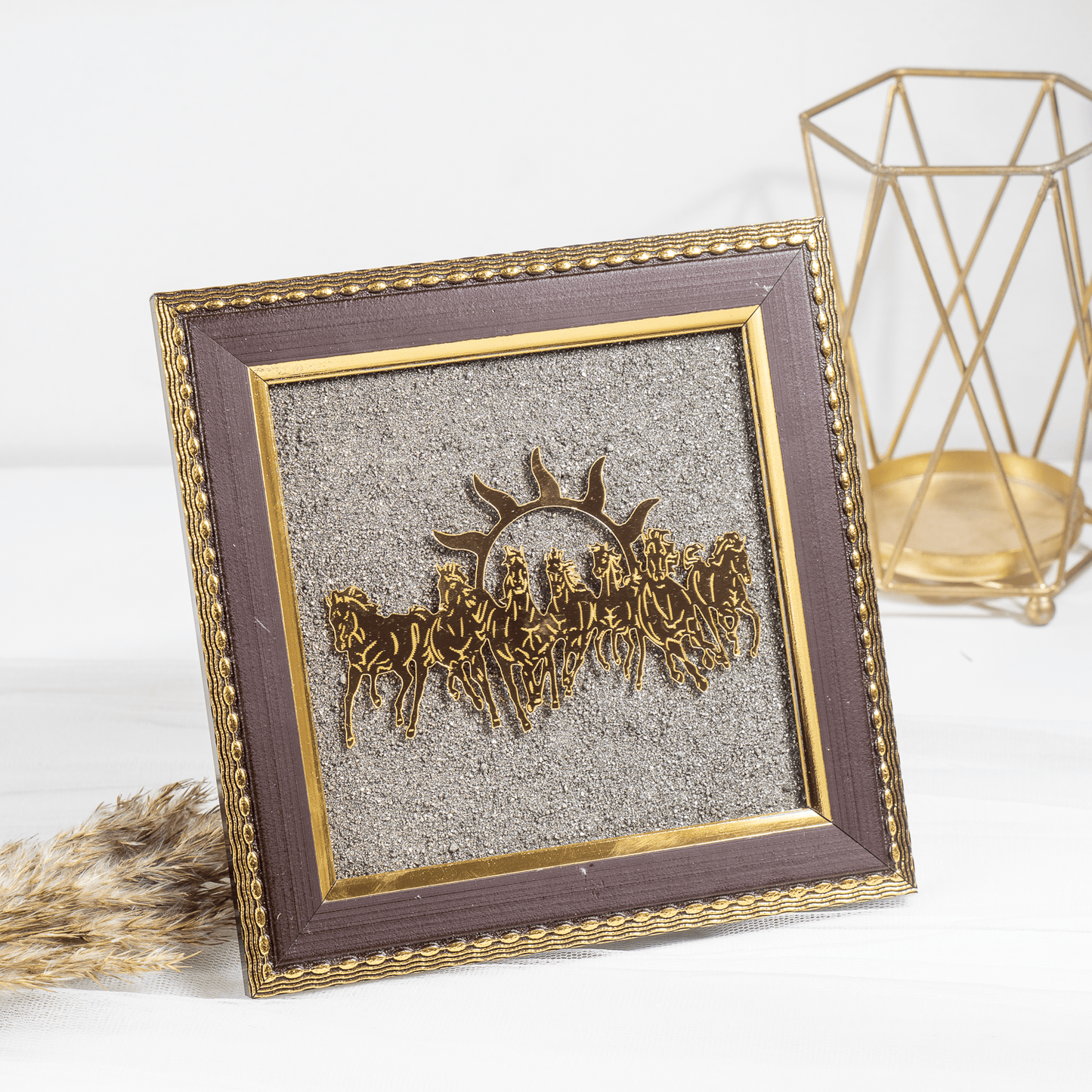 Running Horse Wall Frame | Vastu Home Decor | Horse Wall Art | Prosperity & Success Decor