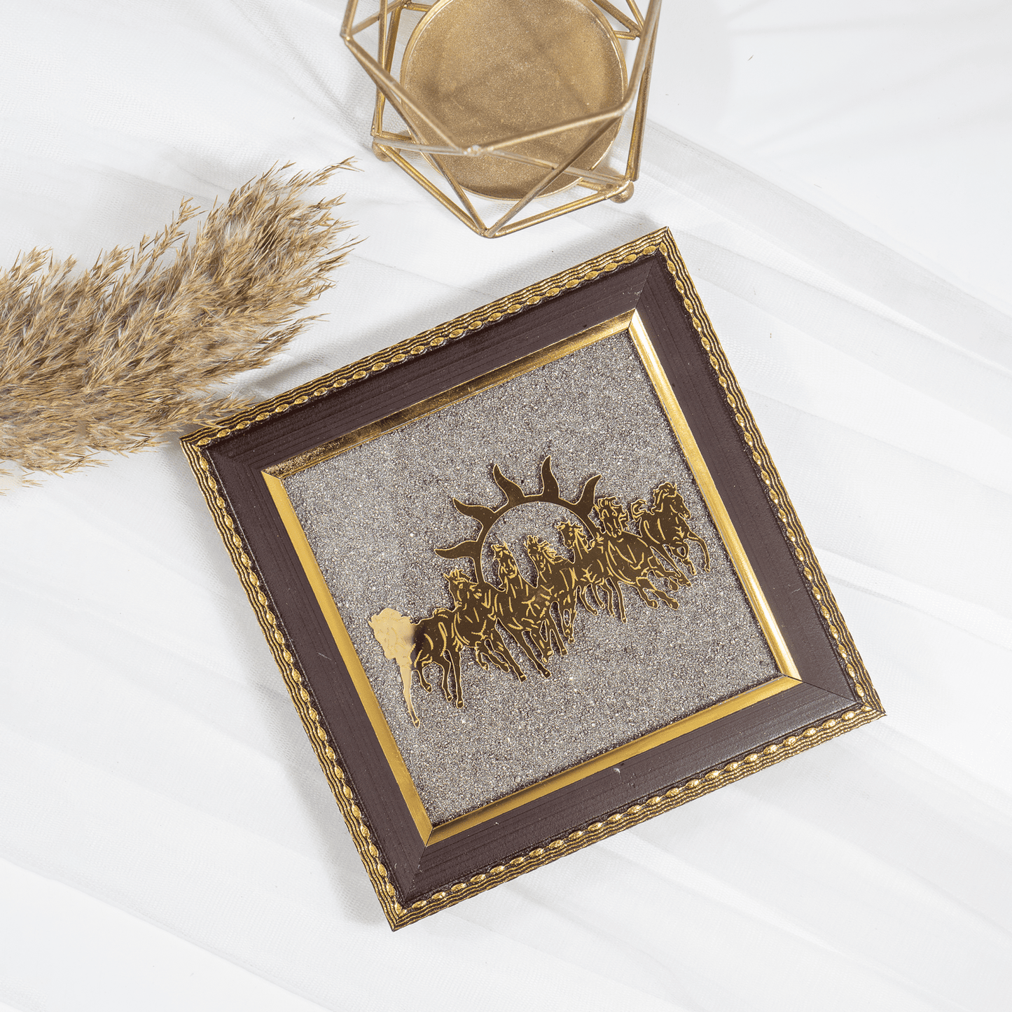 Running Horse Wall Frame | Vastu Home Decor | Horse Wall Art | Prosperity & Success Decor