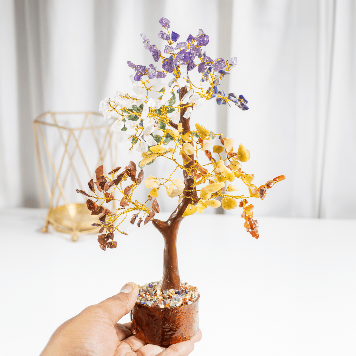 7 Chakra Crystal Tree With 300 Natural Crystal Chips