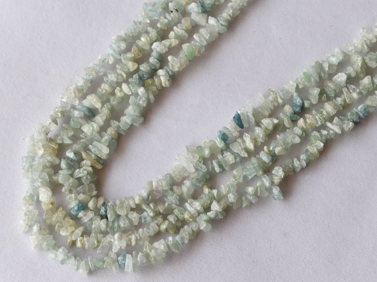 Uncut Amazonite Crystal Chip Beads