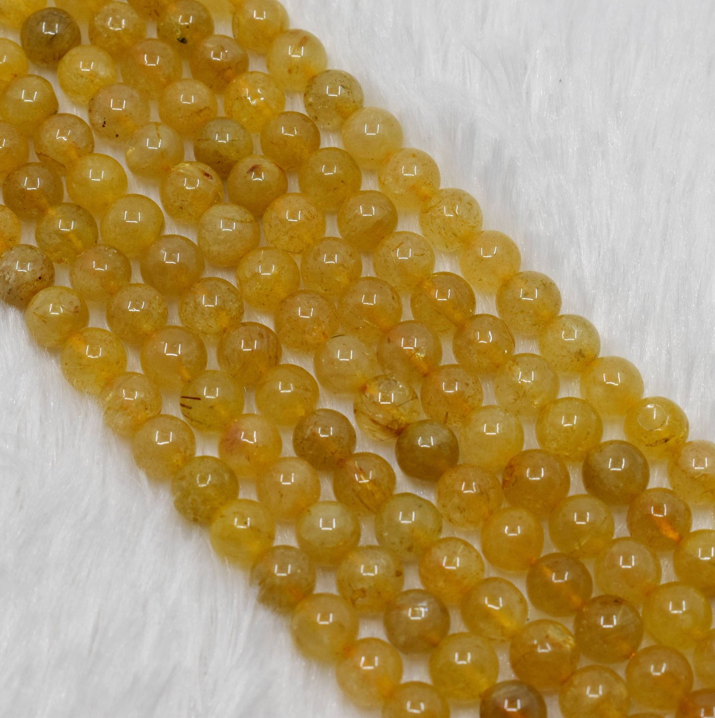 Golden Rutile Gemstone Beads