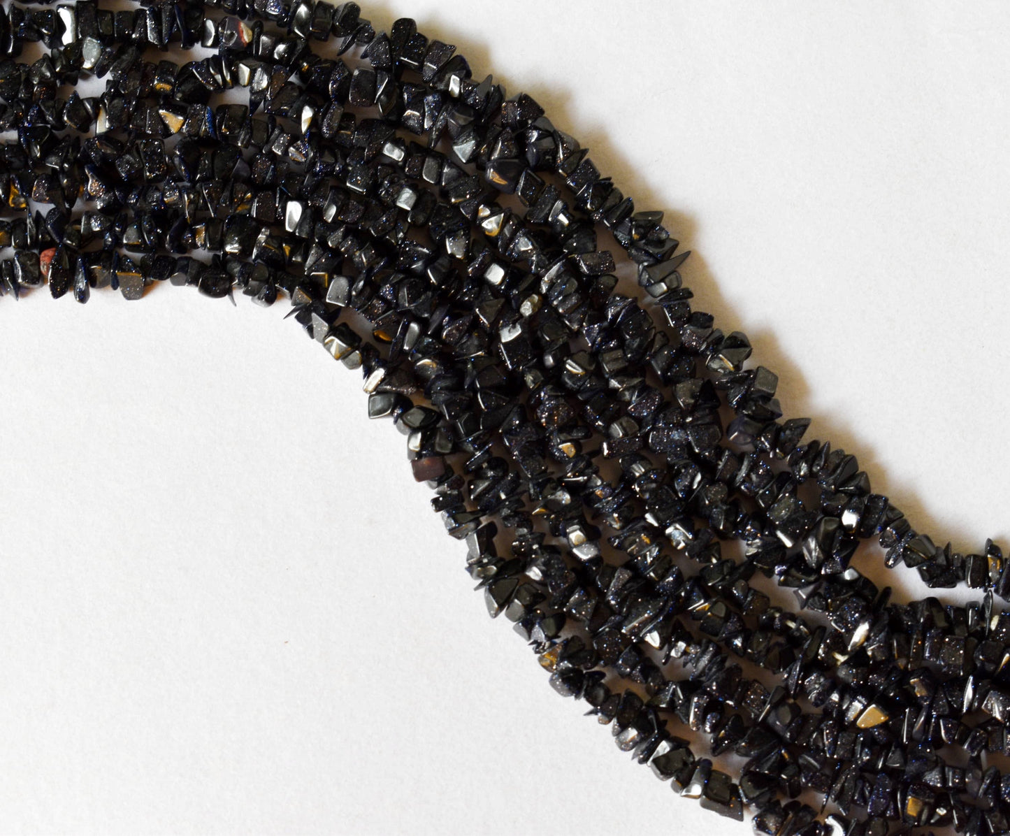 Uncut Blue Sandstone Crystal Chip Beads