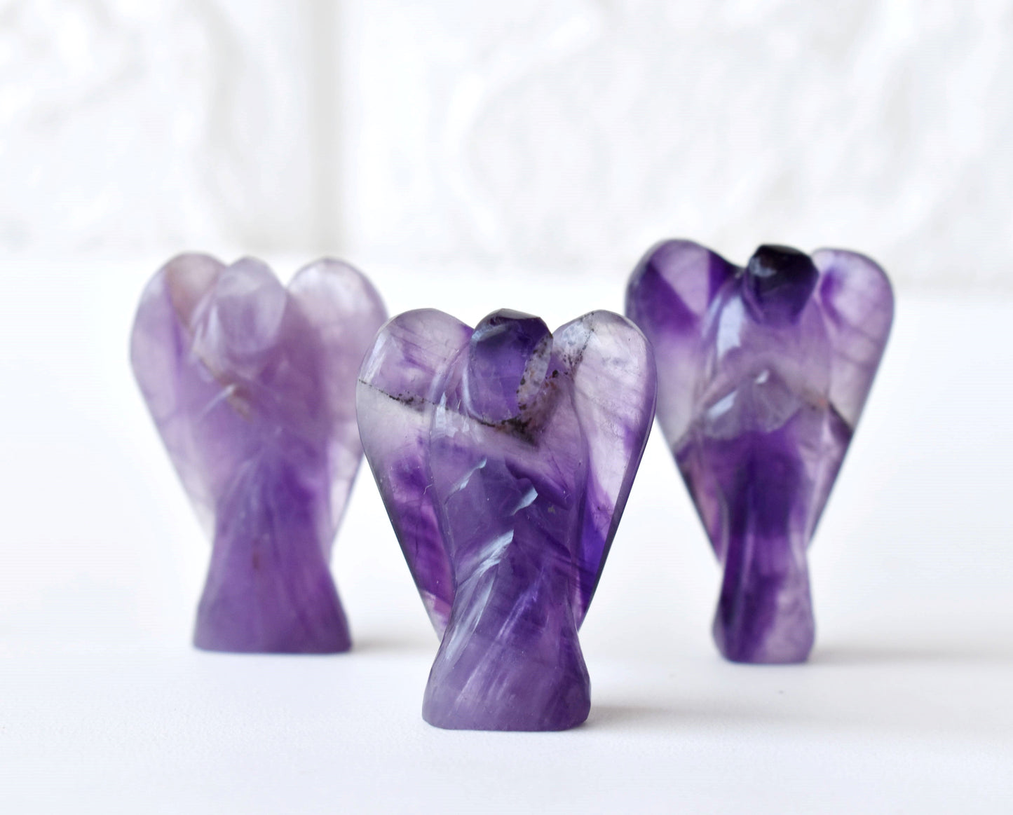 2'' Amethyst Angel, Gemstone Peace Angel