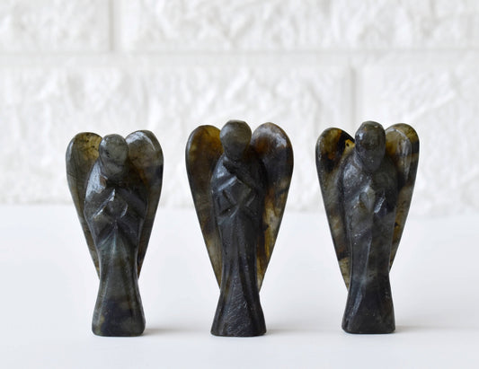 2'' Labradorite Angel, Gemstone Peace Angel