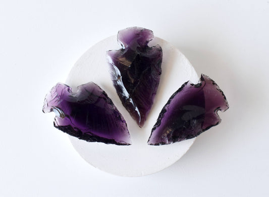 1.25'' Purple Glass Arrowhead Point