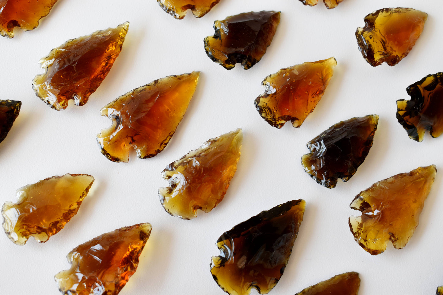 1.25'' Yellow Glass Arrowhead Point