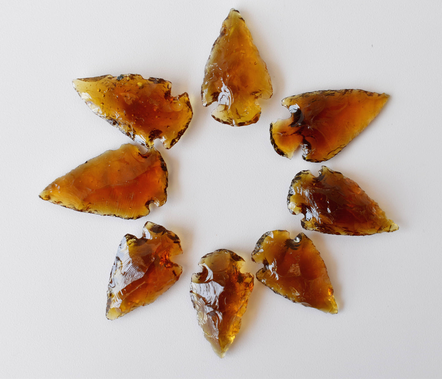 1.25'' Yellow Glass Arrowhead Point