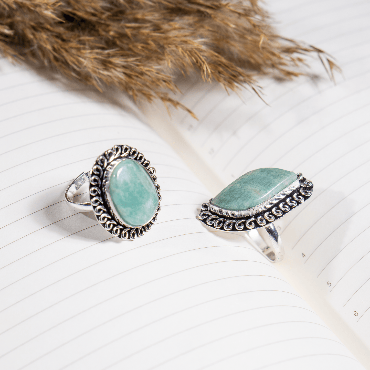 Amazonite Ring | Adjustable Ring | Gemstone Ring  | Boho Ring | Gemstone Ring
