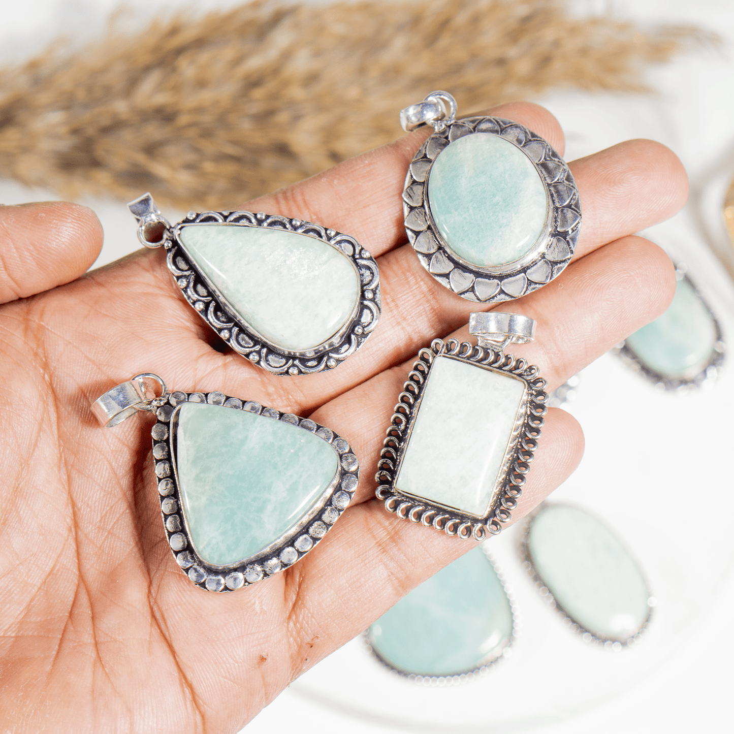 Amazonite Pendant |Crystal Jewelry | Natural Gemstone Pendant | Crystal Charm Jewelry | Boho Pendant
