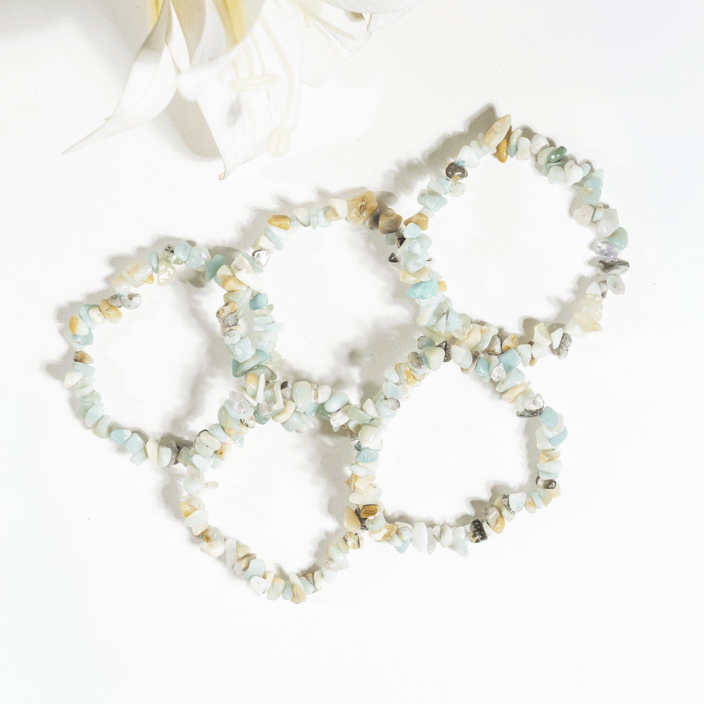 Amazonite Gemstone Chip Bracelet.