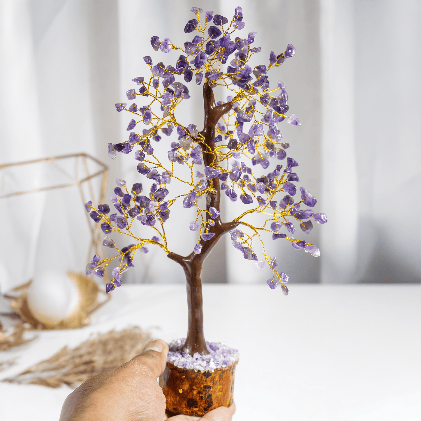Amethyst Crystal Tree With 300 Natural Crystal Chips