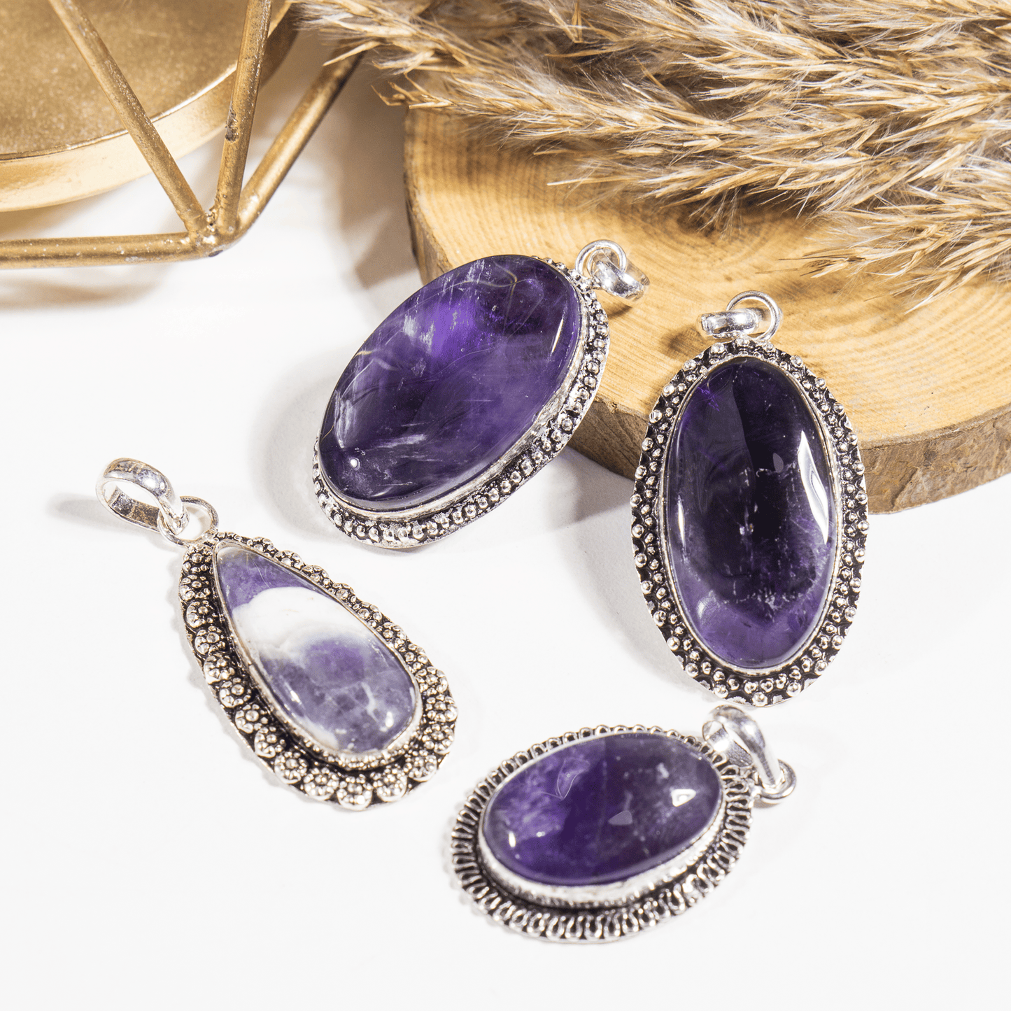 Amethyst Pendant |Crystal Jewelry | Natural Gemstone Pendant | Crystal Charm Jewelry | Boho Pendant