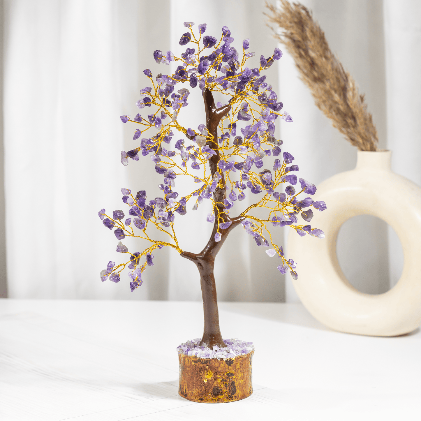 Amethyst Crystal Tree With 300 Natural Crystal Chips