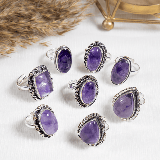 Amethyst Ring | Adjustable Ring | Gemstone Ring  | Boho Ring | Gemstone Ring