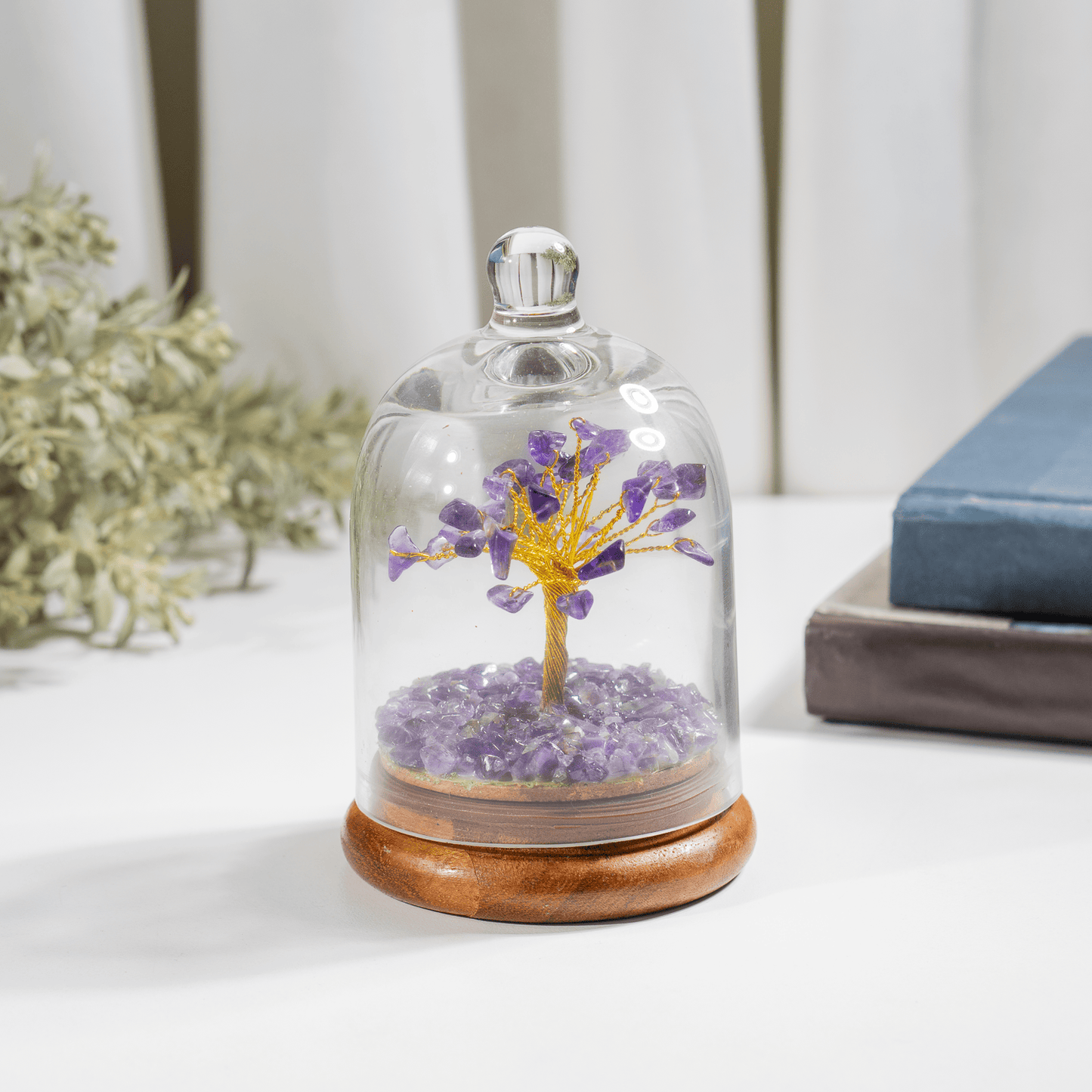 Amethyst Dome Tree | Natural Crystal Decor | Feng Shui Tree | Healing Gemstone Bonsai | Home, Office Decor