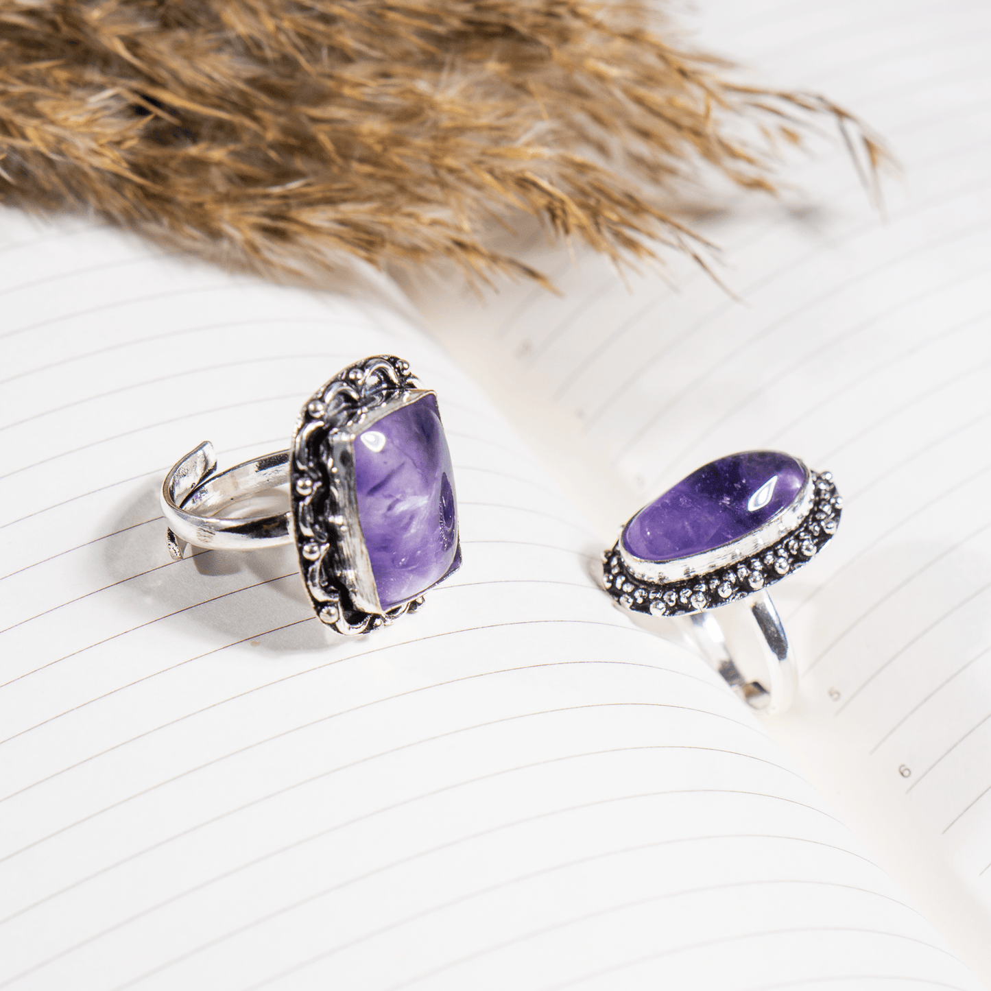 Amethyst Ring | Adjustable Ring | Gemstone Ring  | Boho Ring | Gemstone Ring