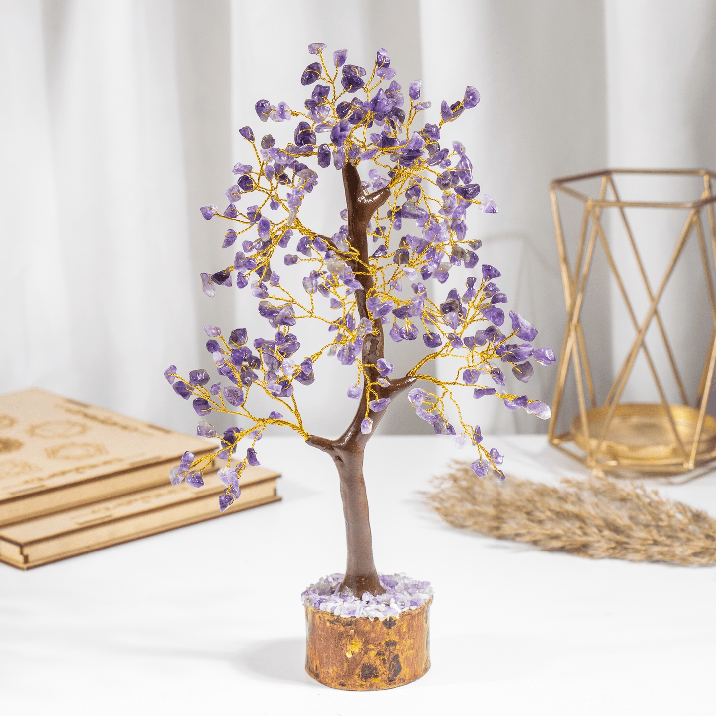 Amethyst Crystal Tree With 300 Natural Crystal Chips