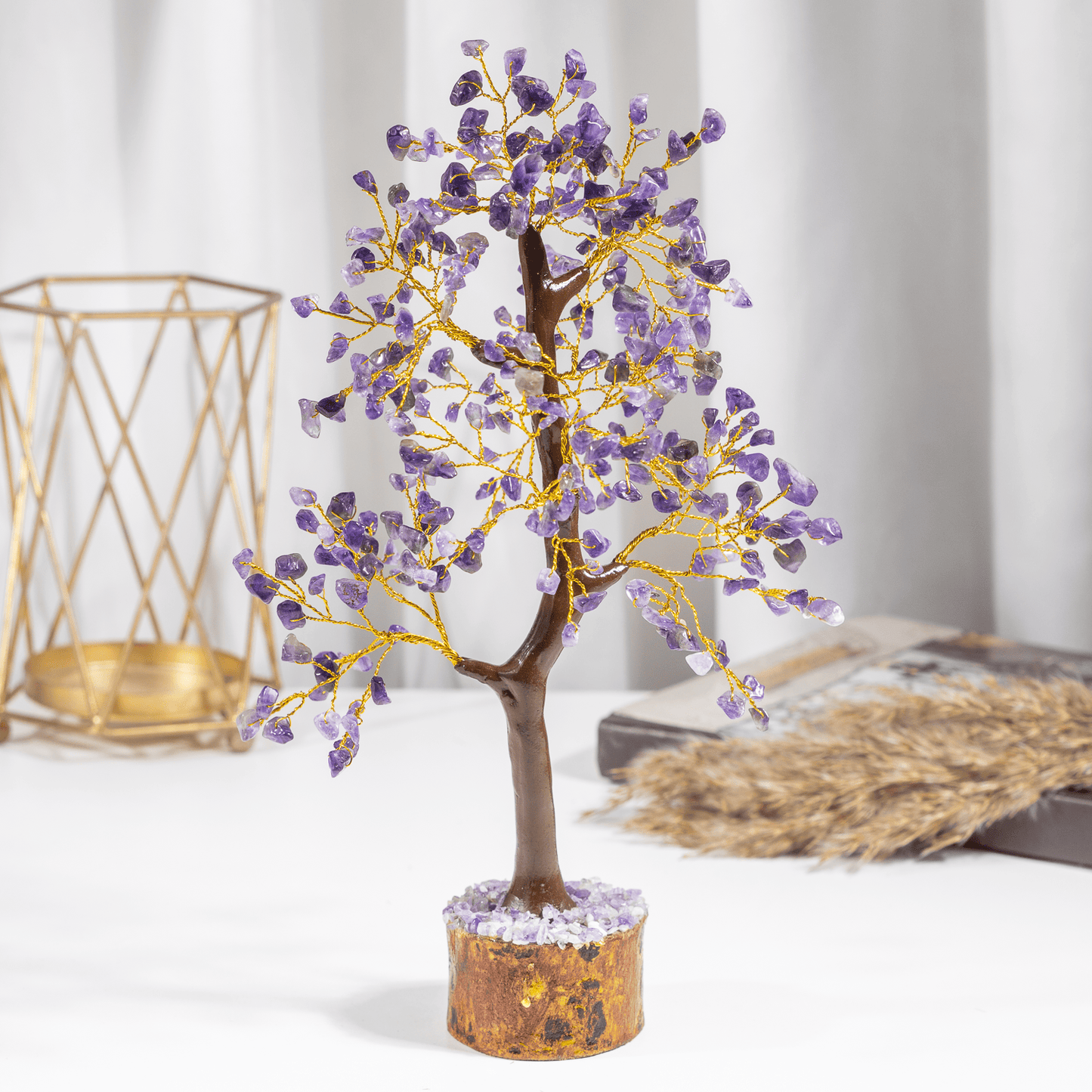Amethyst Crystal Tree With 300 Natural Crystal Chips