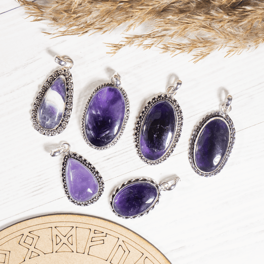 Amethyst Pendant |Crystal Jewelry | Natural Gemstone Pendant | Crystal Charm Jewelry | Boho Pendant