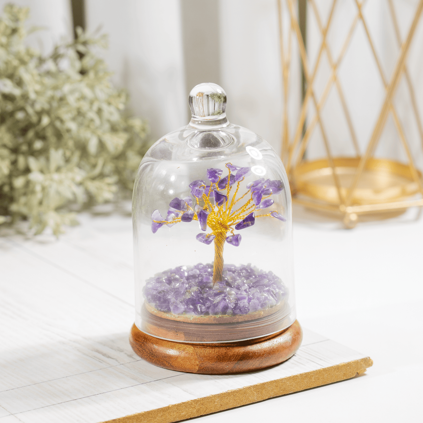 Amethyst Dome Tree | Natural Crystal Decor | Feng Shui Tree | Healing Gemstone Bonsai | Home, Office Decor