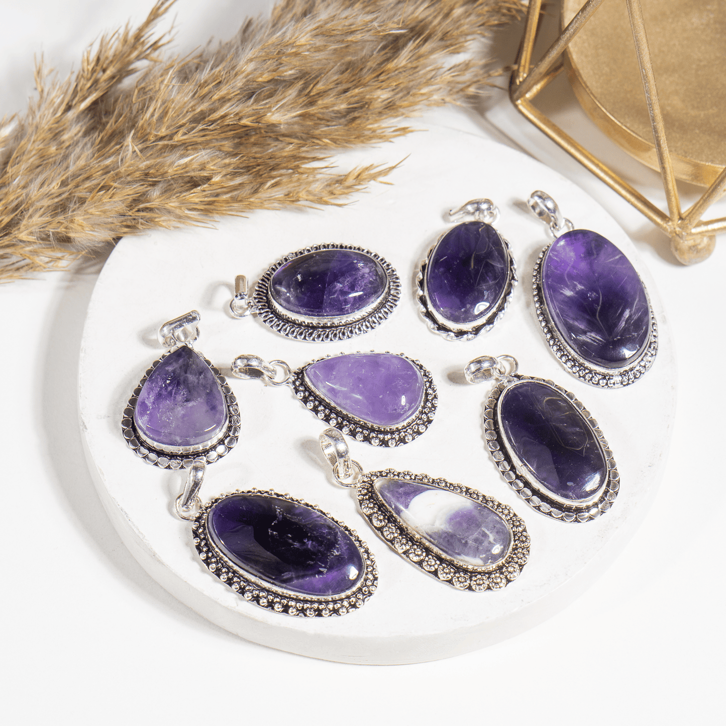Amethyst Pendant |Crystal Jewelry | Natural Gemstone Pendant | Crystal Charm Jewelry | Boho Pendant