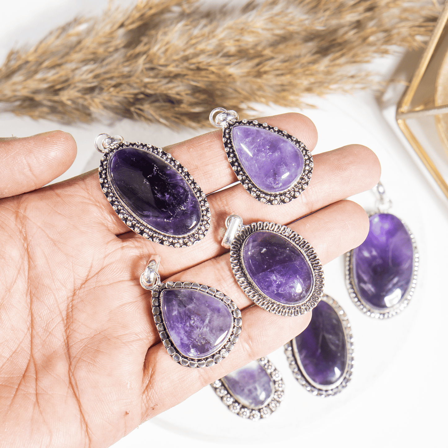 Amethyst Pendant |Crystal Jewelry | Natural Gemstone Pendant | Crystal Charm Jewelry | Boho Pendant